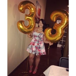 Topless floral print dress